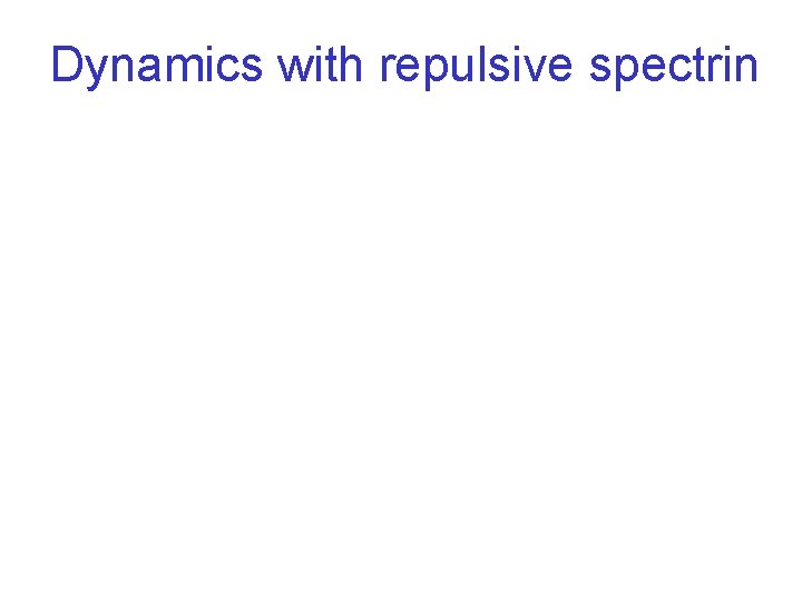 Dynamics with repulsive spectrin 