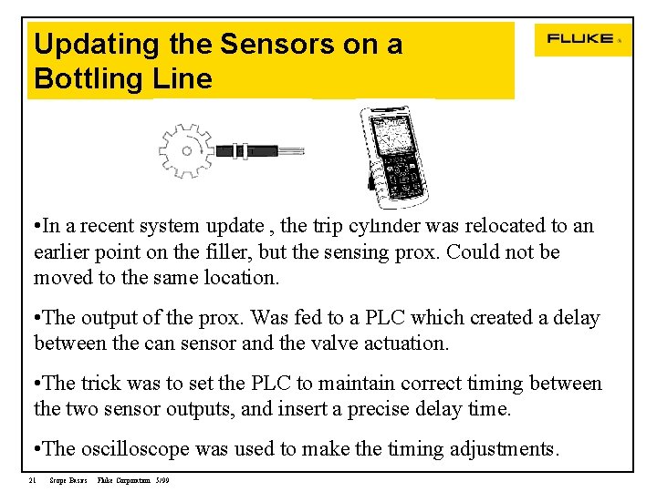 Updating the Sensors on a Bottling Line • In a recent system update ,
