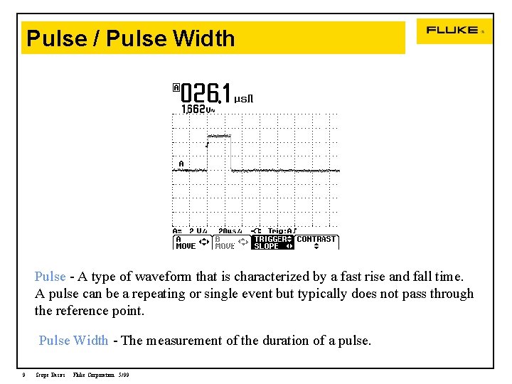 Pulse / Pulse Width Pulse - A type of waveform that is characterized by