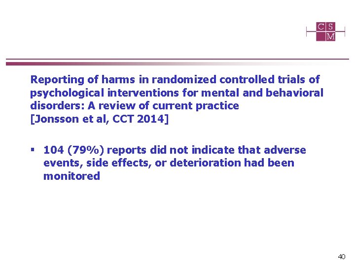 Reporting of harms in randomized controlled trials of psychological interventions for mental and behavioral