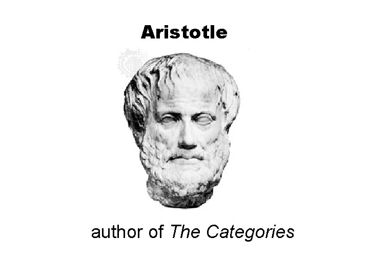 Aristotle author of The Categories 
