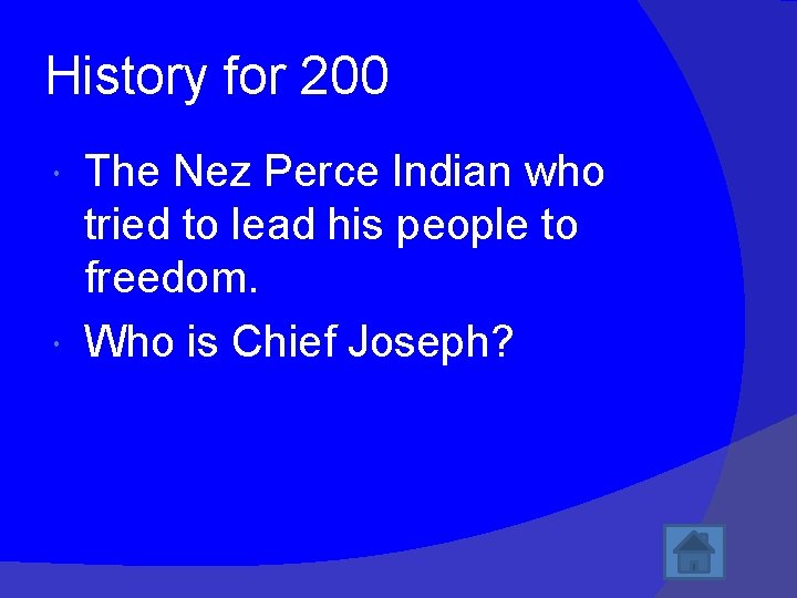 History for 200 The Nez Perce Indian who tried to lead his people to