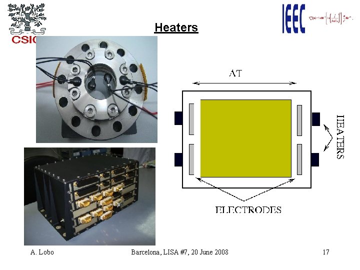 Heaters A. Lobo Barcelona, LISA #7, 20 June 2008 17 