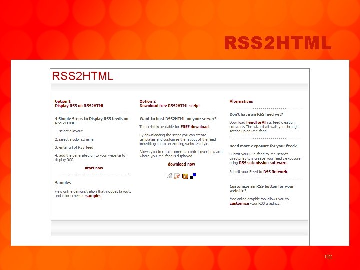 RSS 2 HTML 102 