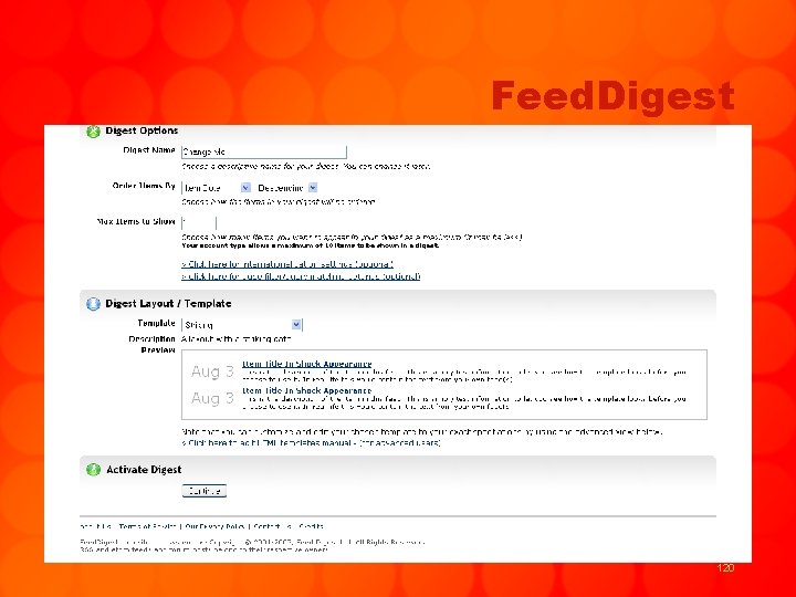 Feed. Digest 120 