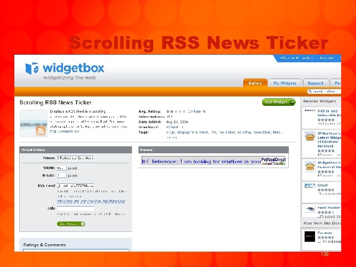 Scrolling RSS News Ticker 129 