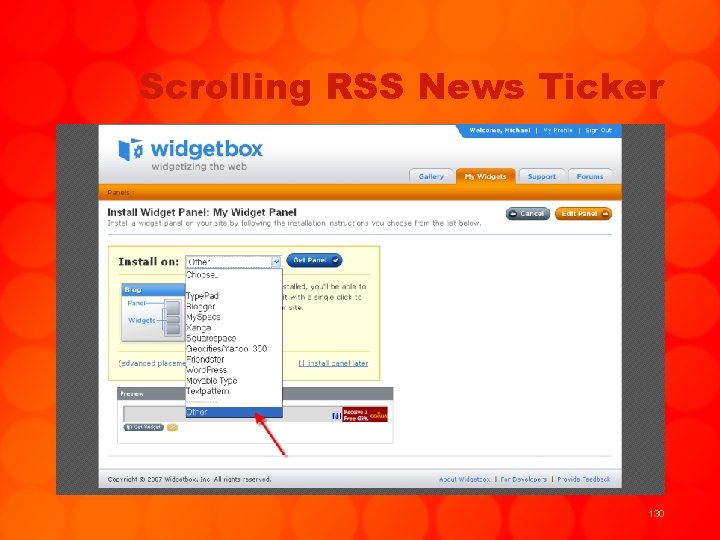 Scrolling RSS News Ticker 130 