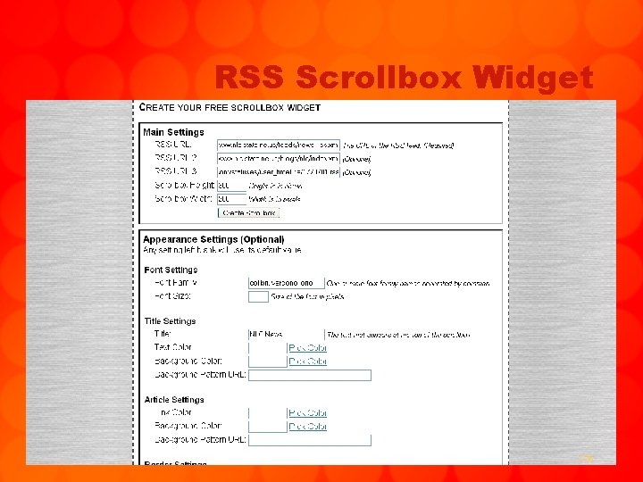 RSS Scrollbox Widget 135 