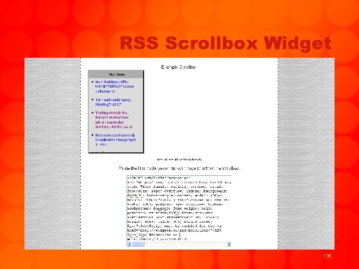 RSS Scrollbox Widget 136 