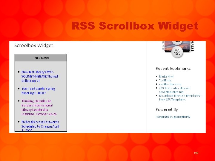 RSS Scrollbox Widget 137 
