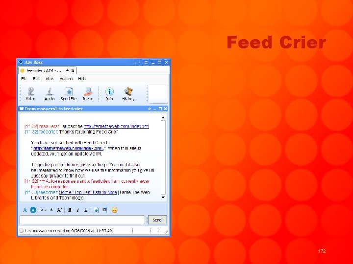 Feed Crier 172 