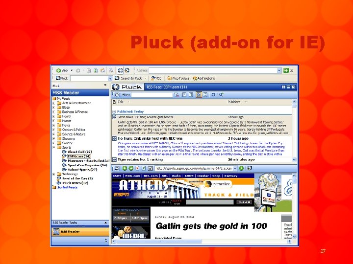 Pluck (add-on for IE) 27 