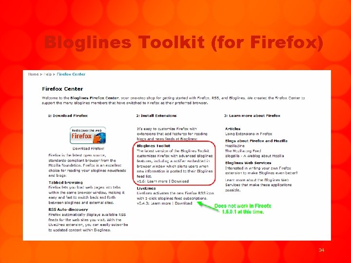 Bloglines Toolkit (for Firefox) 34 