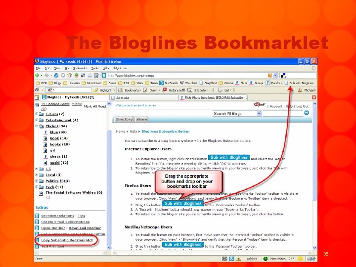 The Bloglines Bookmarklet 36 