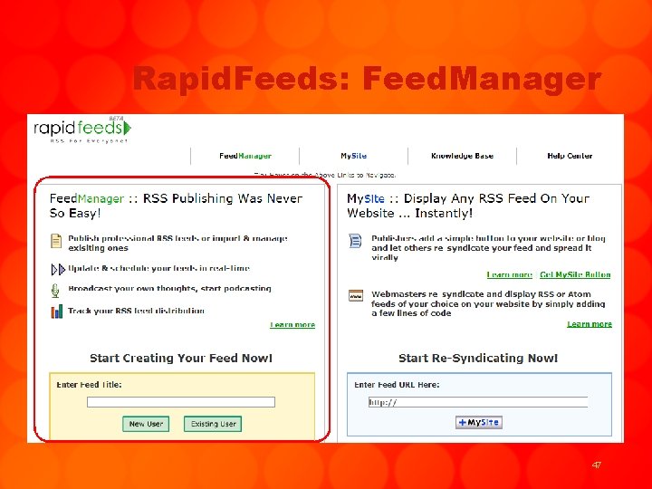 Rapid. Feeds: Feed. Manager 47 