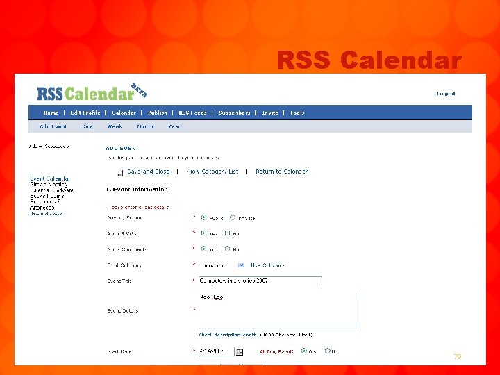 RSS Calendar 79 