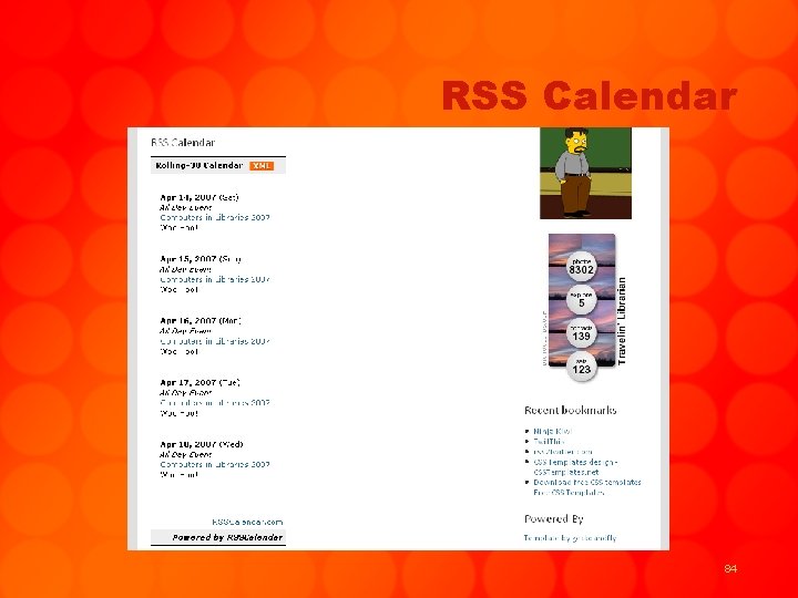 RSS Calendar 84 