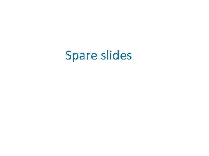  Spare slides 