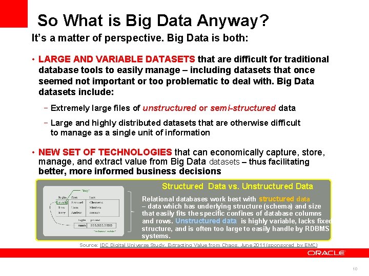 So What is Big Data Anyway? It’s a matter of perspective. Big Data is