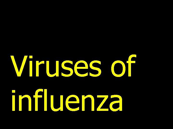 Viruses of influenza 