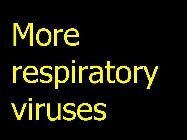 More respiratory viruses 