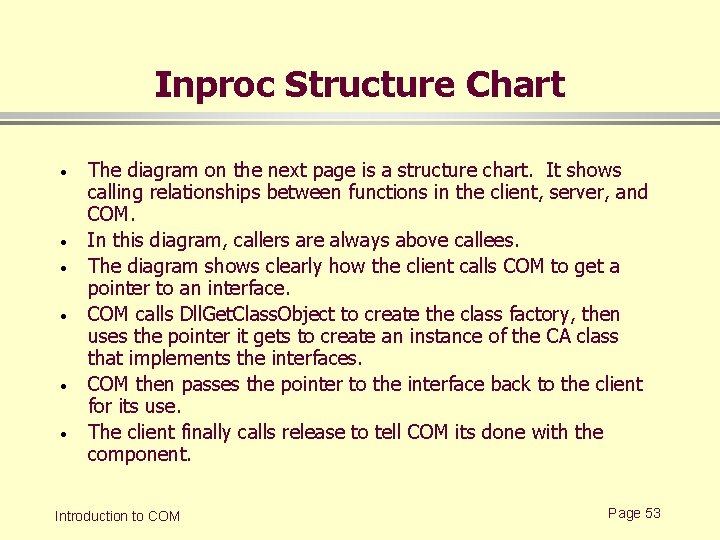 Inproc Structure Chart · · · The diagram on the next page is a