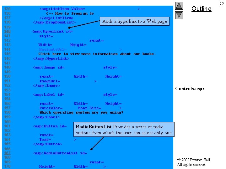 135 <asp: List. Item Value="C++ How to Program 3 e"> 136 C++ How to