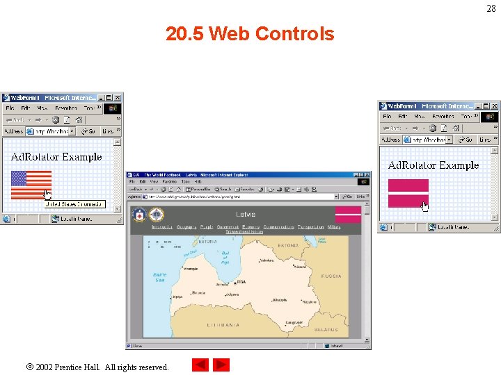 28 20. 5 Web Controls 2002 Prentice Hall. All rights reserved. 