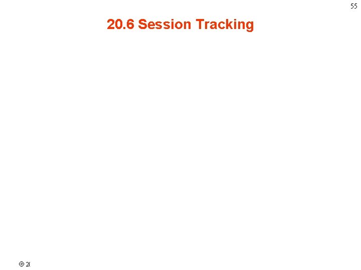 55 20. 6 Session Tracking 2002 Prentice Hall. All rights reserved. 