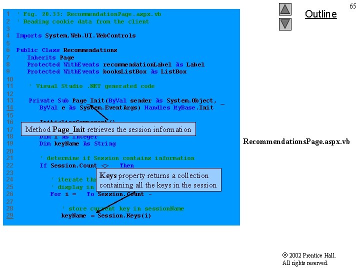 1 ' Fig. 20. 33: Recommendation. Page. aspx. vb 2 ' Reading cookie data