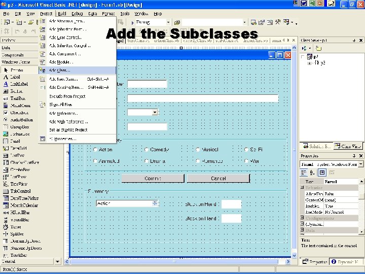 Add the Subclasses R. Ching MIS Department California State University, Sacramento 