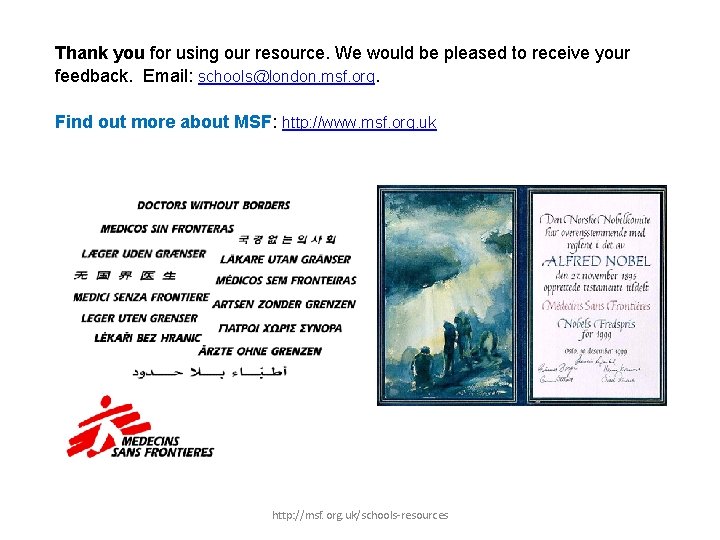 Thank you for using our resource. We would be pleased to receive your feedback.