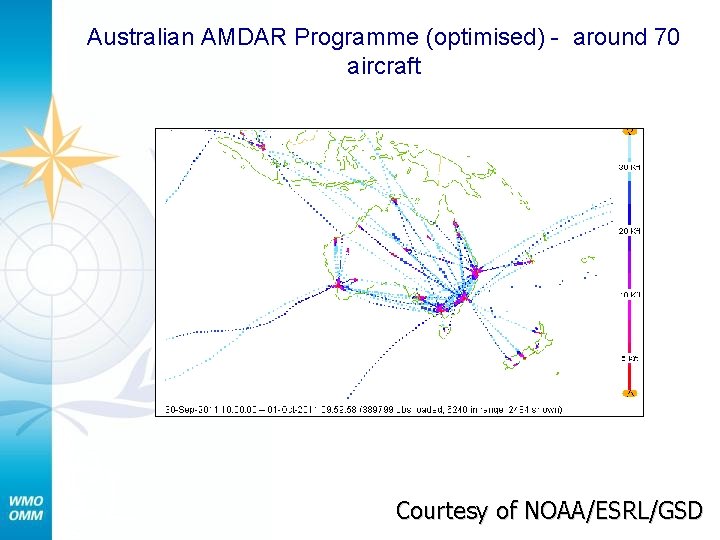 Australian AMDAR Programme (optimised) - around 70 aircraft Courtesy of NOAA/ESRL/GSD 