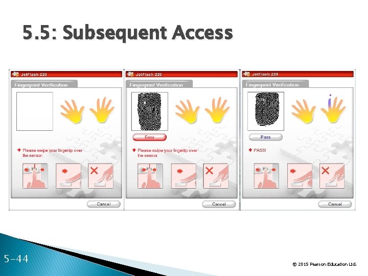 5. 5: Subsequent Access 5 -44 © 2015 Pearson Education Ltd. 