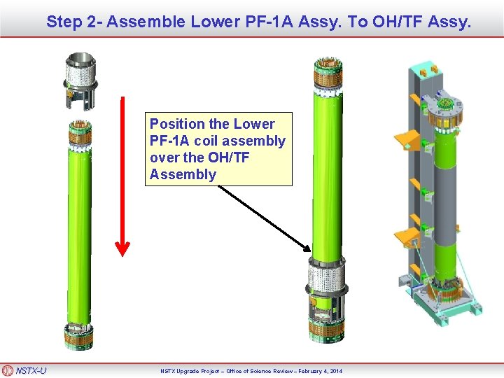 Step 2 - Assemble Lower PF-1 A Assy. To OH/TF Assy. Position the Lower