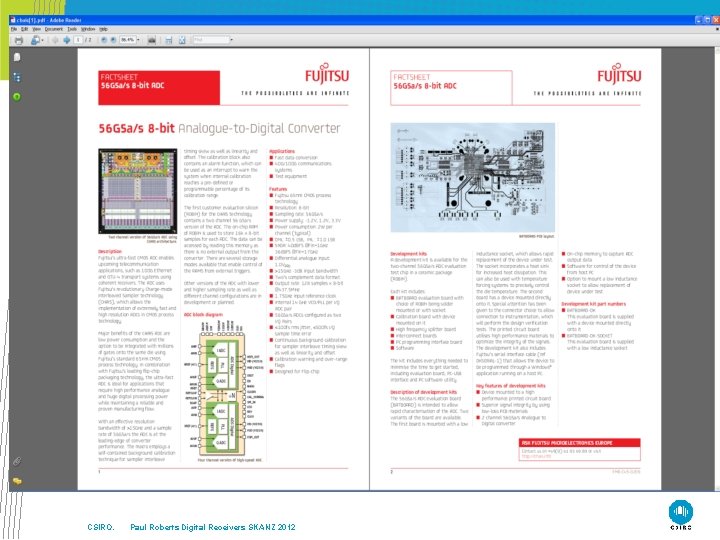CSIRO. Paul Roberts Digital Receivers SKANZ 2012 