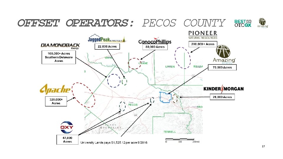 OFFSET OPERATORS: PECOS COUNTY 17 