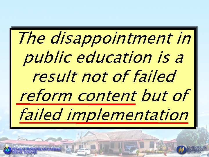 The disappointment in public education is a result not of failed reform content but