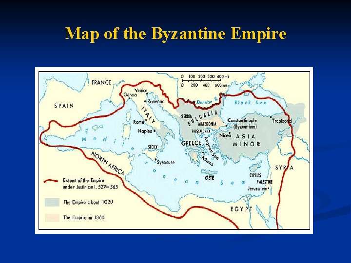 Map of the Byzantine Empire 