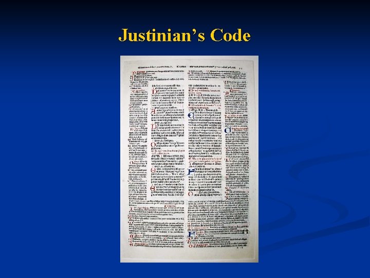 Justinian’s Code 