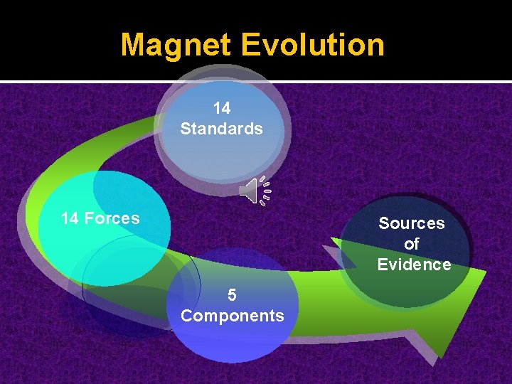 Magnet Evolution 14 Standards 14 Forces Sources of Evidence 5 Components 