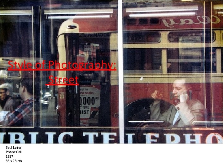 Style of Photography: Street Saul Leiter Phone Call 1957 35 x 28 cm 