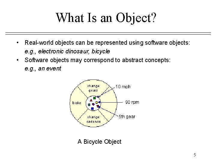 What Is an Object? • Real-world objects can be represented using software objects: e. What Is an Object? • Real-world objects can be represented using software objects: e.