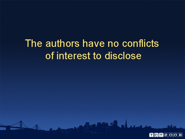 The authors have no conflicts of interest to disclose 