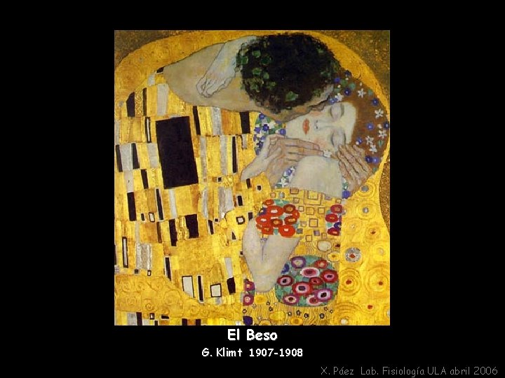 El Beso G. Klimt 1907 -1908 X. Páez Lab. Fisiología ULA abril 2006 