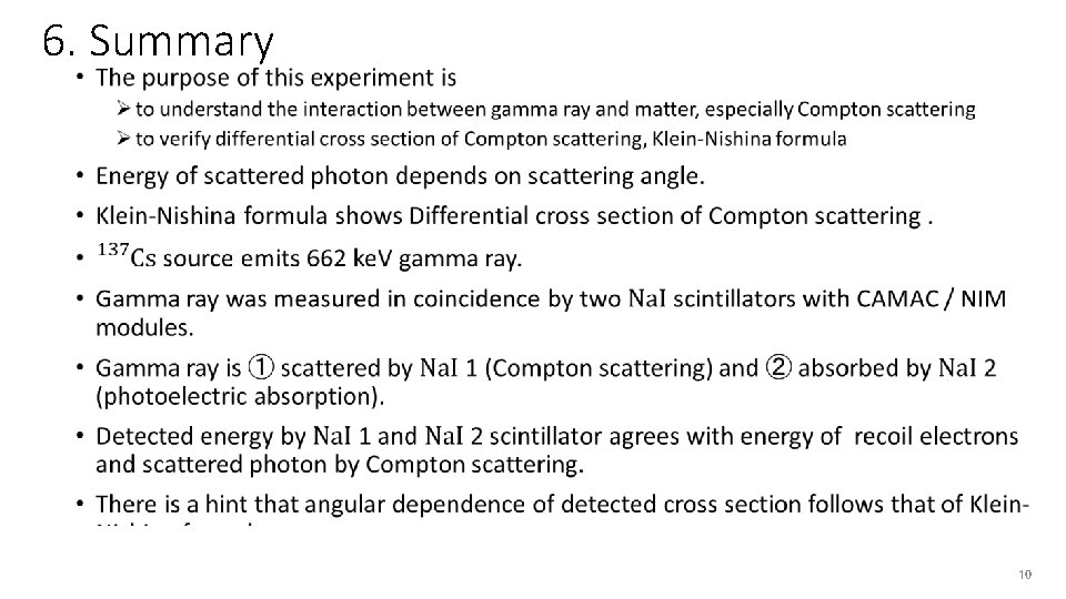 6. Summary • 10 