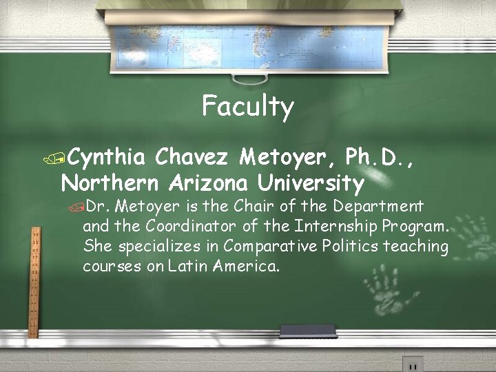 Faculty /Cynthia Chavez Metoyer, Ph. D. , Northern Arizona University /Dr. Metoyer is the
