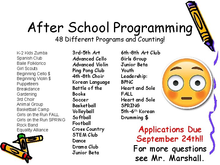 After School Programming 48 Different Programs and Counting! K-2 Kids Zumba Spanish Club Baile