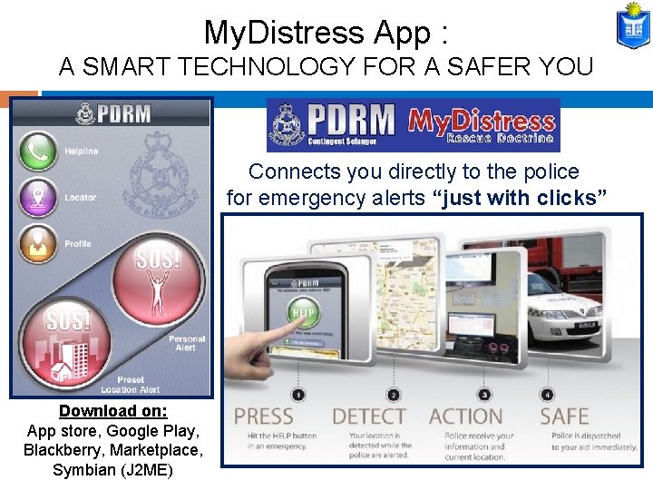 My. Distress App : A SMART TECHNOLOGY FOR A SAFER YOU Connects you directly