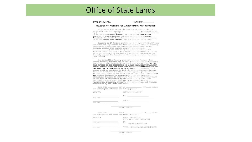 Office of State Lands 